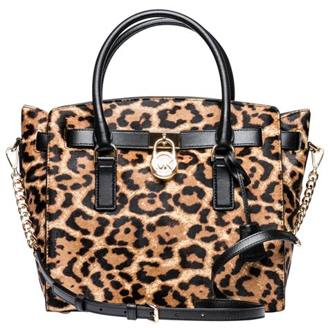 MICHAEL Michael Kors Hamilton Large Leopard Calf Hair Satchel 